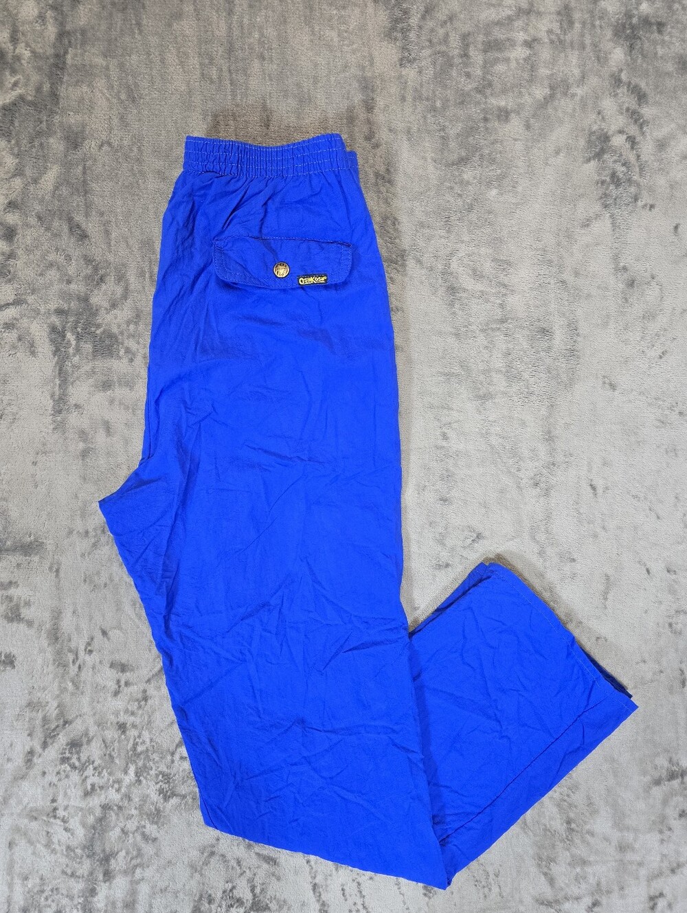 Vintage Oshkosh B'Gosh Royal Blue Nylon Sweat Pants Size 34 32 Fits 30x32